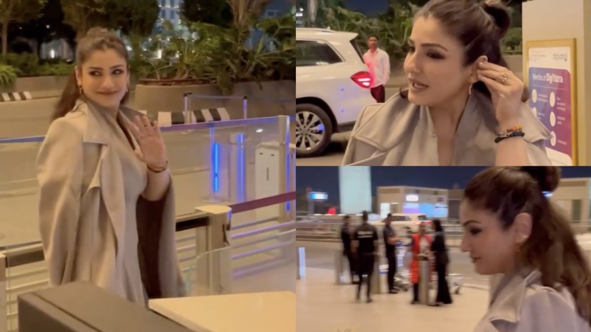 Raveena Tandon Gifts Her Gold Earrings To Paparazzo At Airport, Fans Praise Her Generosity | Watch Raveena Tandon Gifts Her Gold Earrings To Paparazzo At Airport, Fans Praise Her Generosity | Watch