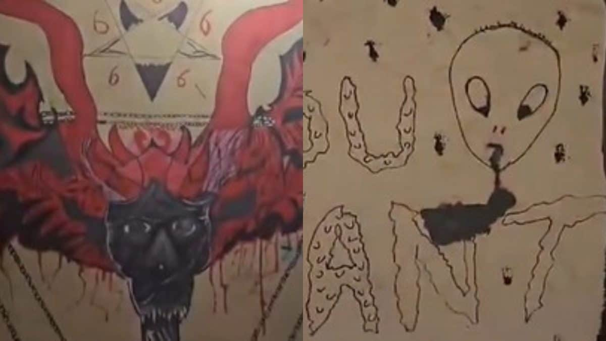 Satanic Drawings, Cryptic Messages Found in Murder Suspect's Room