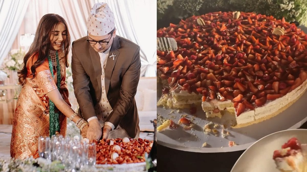 Pastry Chef Pooja Dhingra’s Fresh Strawberry Cream Cake Steals The Show At Prajakta Koli’s Wedding