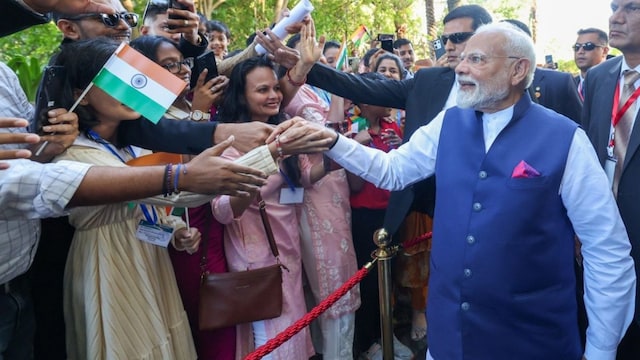 PM Modi greets people in Mauritius. (X)