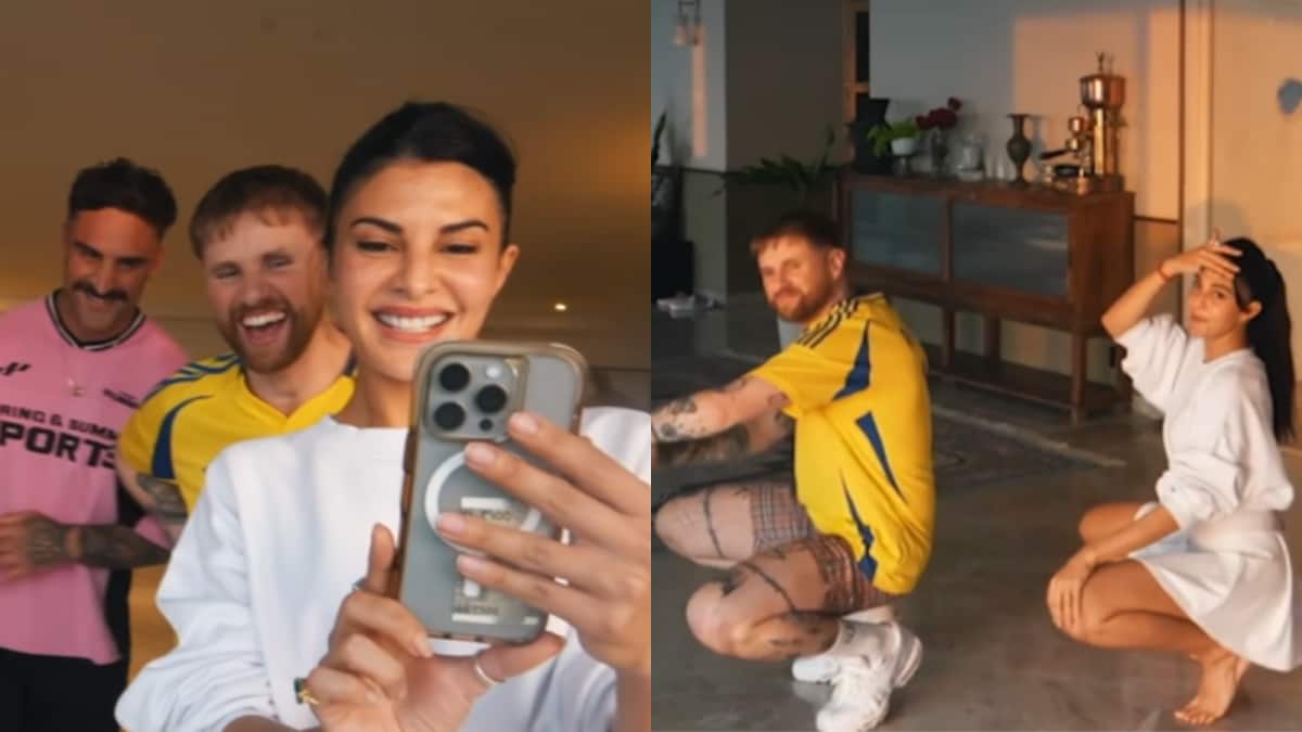 Jacqueliene Fernandez Hosts Influencer Kristen Hanby At Her Mumbai Home, Teaches Him Twerking | VIDEO Jacqueliene Fernandez Hosts Influencer Kristen Hanby At Her Mumbai Home, Teaches Him Twerking | VIDEO