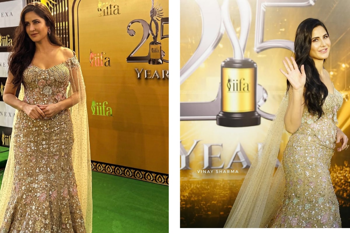 Katrina Kaif Wears Tarun Tahilian’s Floral Motif Inspired Fish Tail Lehenga At IIFA 2025