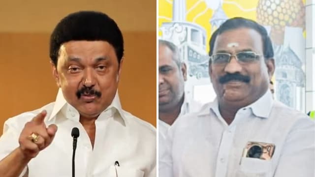 (Left) DMK chief MK Stalin, BJP's S. Selvaganabathy. (PTI File/Instagram)