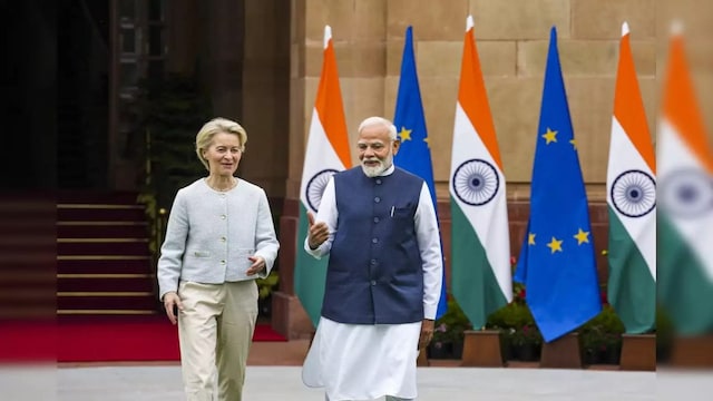 Prime Minister Narendra Modi and European Commission President Ursula von der (PTI)