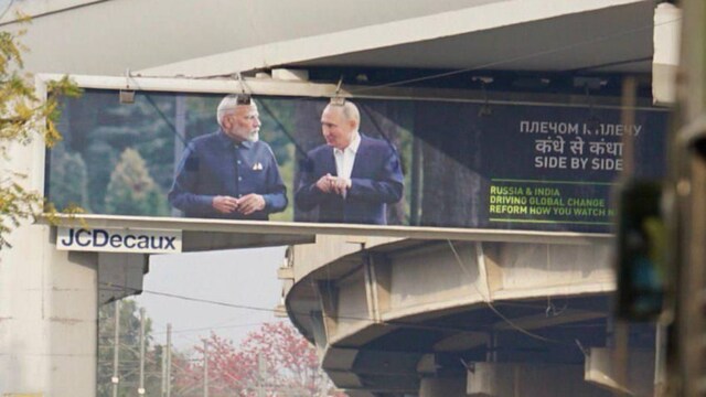 One of the hoardings in New Delhi.