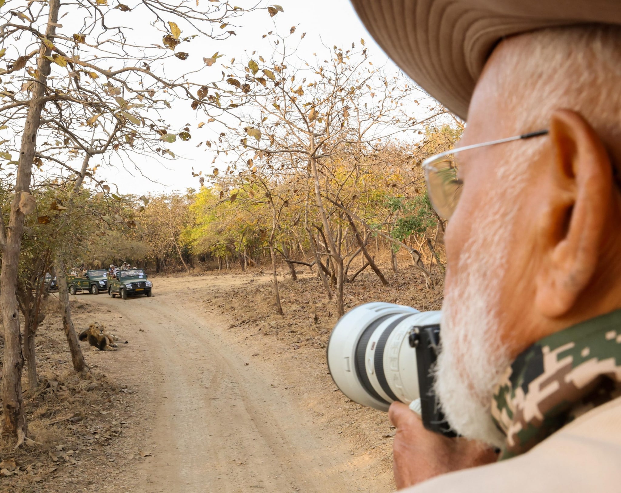 PM Modi Celebrates World Wildlife Day with Sunrise, Photography, and Lions at Gir National Park