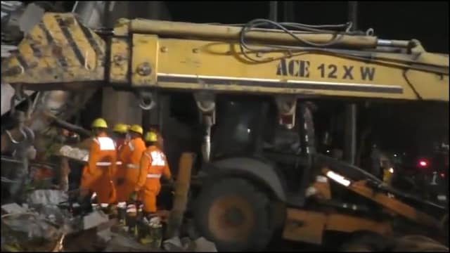 Rescue operations underway after a building collapsed in Ludhiana. (ANI)