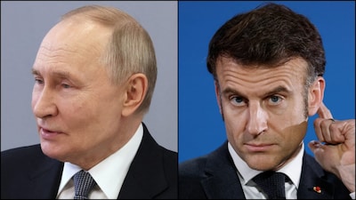 Macron has been among the most vocal European leaders in condemning Putin’s actions (Reuters)