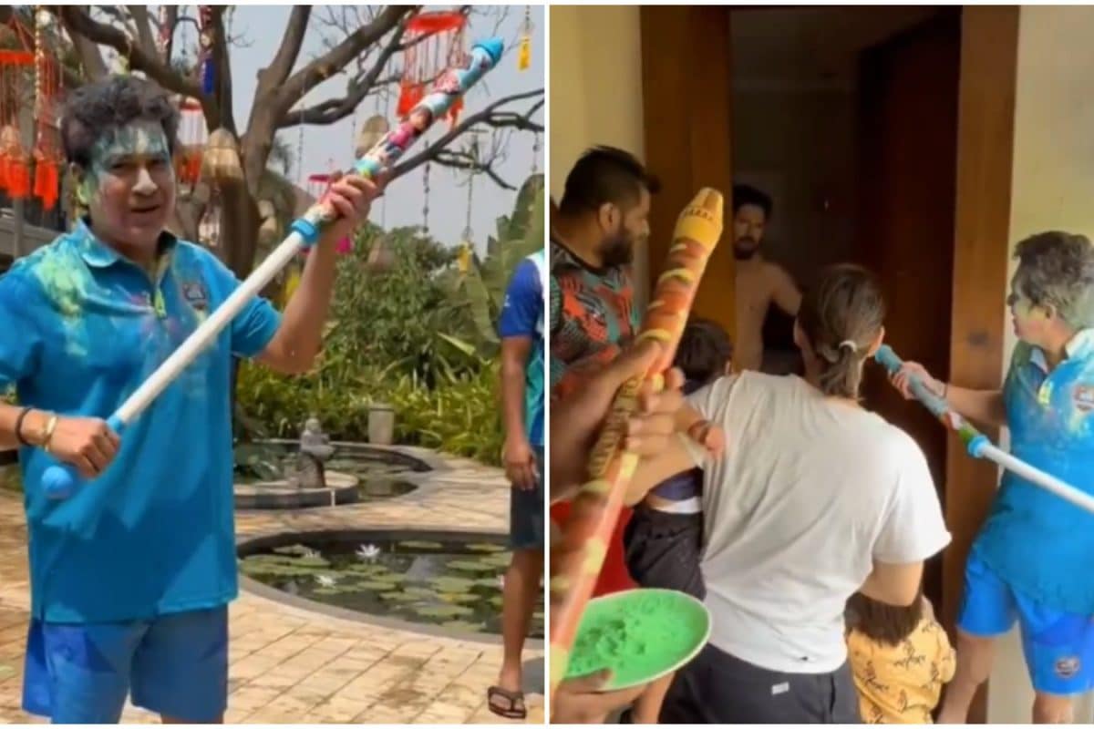 Sachin Tendulkar Ambushes Sleeping Yuvraj Singh With Water Gun In Hilarious Holi Prank | Video