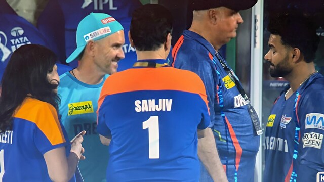 Sanjiv Goenka was seen having a chat with Rishabh Pant post DC-LSG match. (Screengrab/JioHotstar)