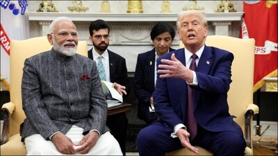 US President Donald Trump and Prime Minister Modi in the White House. (Reuters Image)