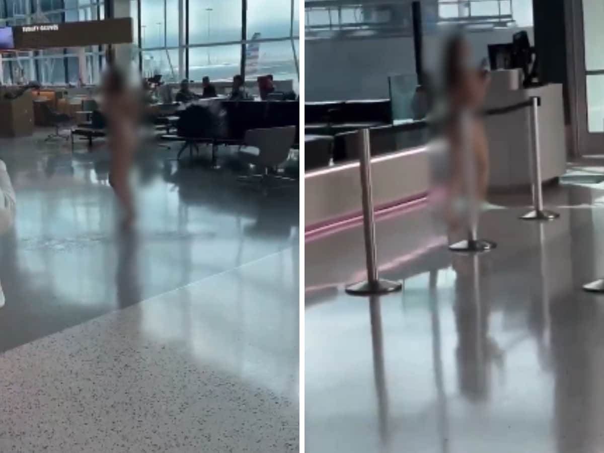 Naked Woman Bites, Stabs People With Pencil At Texas Airport In A Manic  Episode, Video Goes Viral - News18