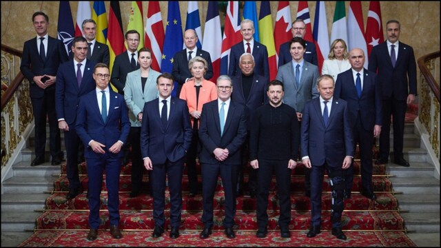 Ukrainian President Volodymyr Zelenskyy at the European leaders' summit to discuss European security in London. (Volodymyr Zelenskyy/X)