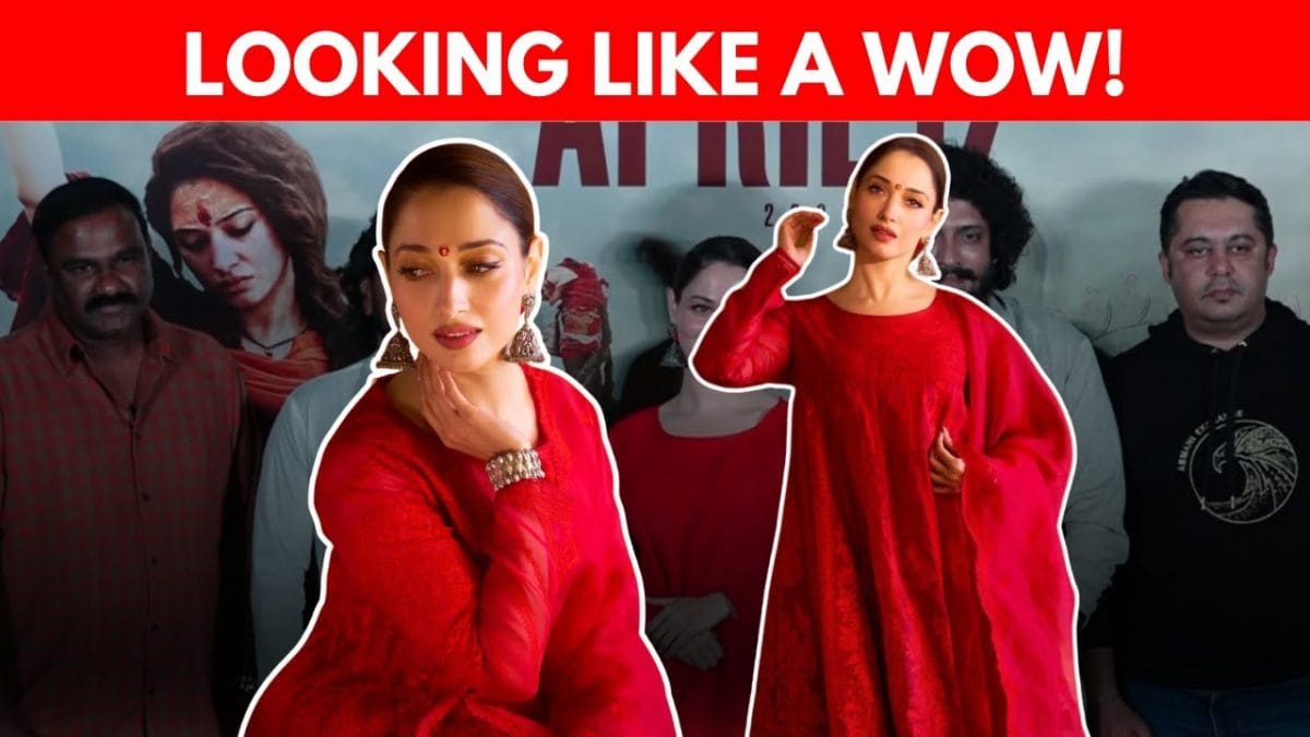 Tamannaah Bhatia Channels Inner Patakha In Bright Red Salwar At 'Odela 2' Trailer Launch | N18G Tamannaah Bhatia Channels Inner Patakha In Bright Red Salwar At 'Odela 2' Trailer Launch | N18G