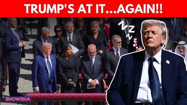 US President Donald Trump’s Clumsy Moments At Pope Francis’ Funeral Sparks Internet Backlash | N18G