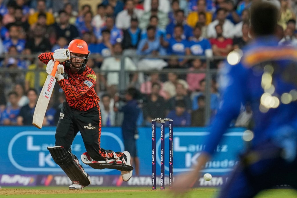 Abhishek Sharma made a 280ball 40 before falling to Hardik Pandya (AP) Abhishek Sharma made a 280ball 40 before falling to Hardik Pandya (AP)