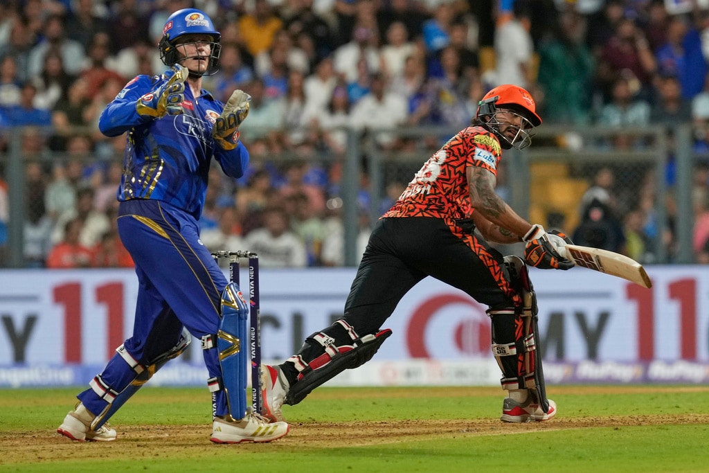 Nitish Kumar Reddy struggled out in the middle before falling to Trent Boult (AP) Nitish Kumar Reddy struggled out in the middle before falling to Trent Boult (AP)
