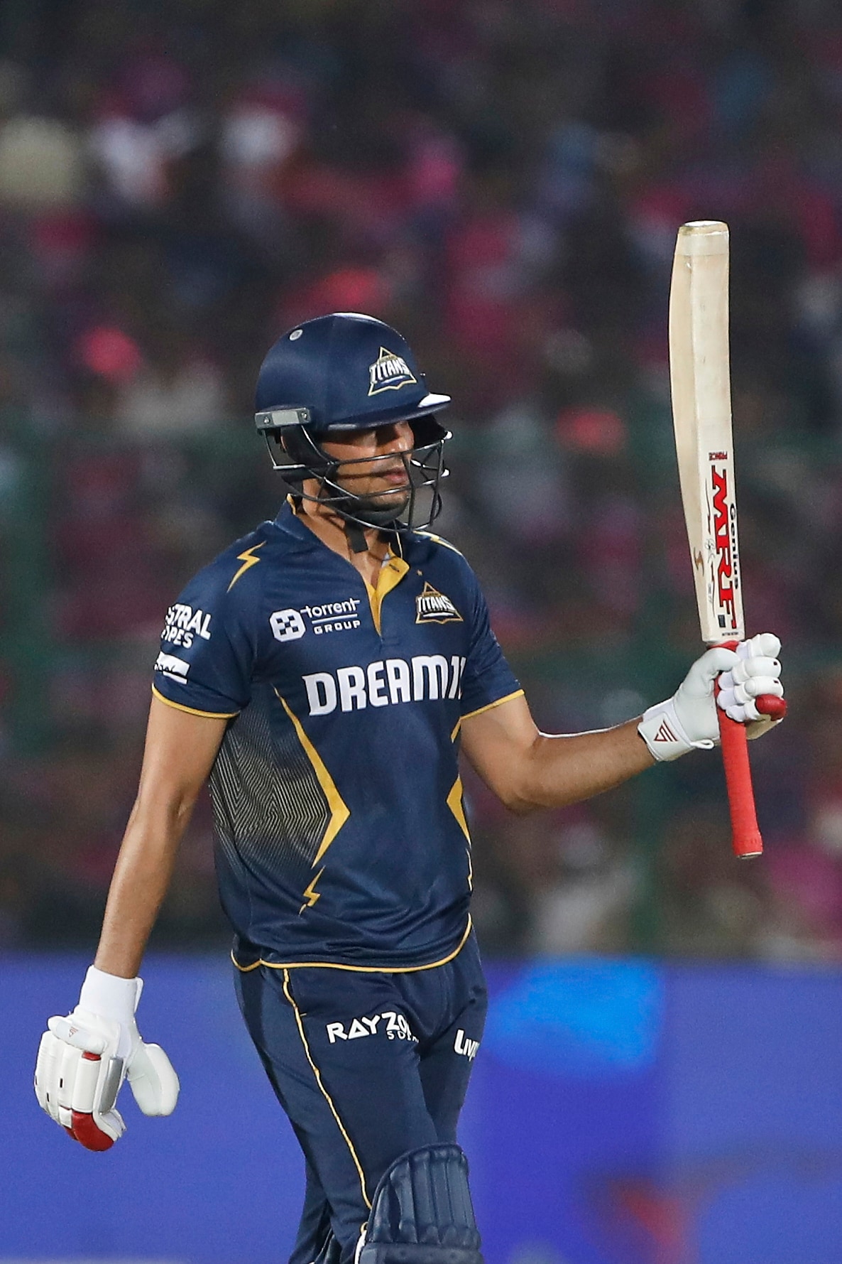 Shubman Gill showed positive signs of getting a big score as he scored an important half-century to put GT on track for a big score. (Image: AP)
