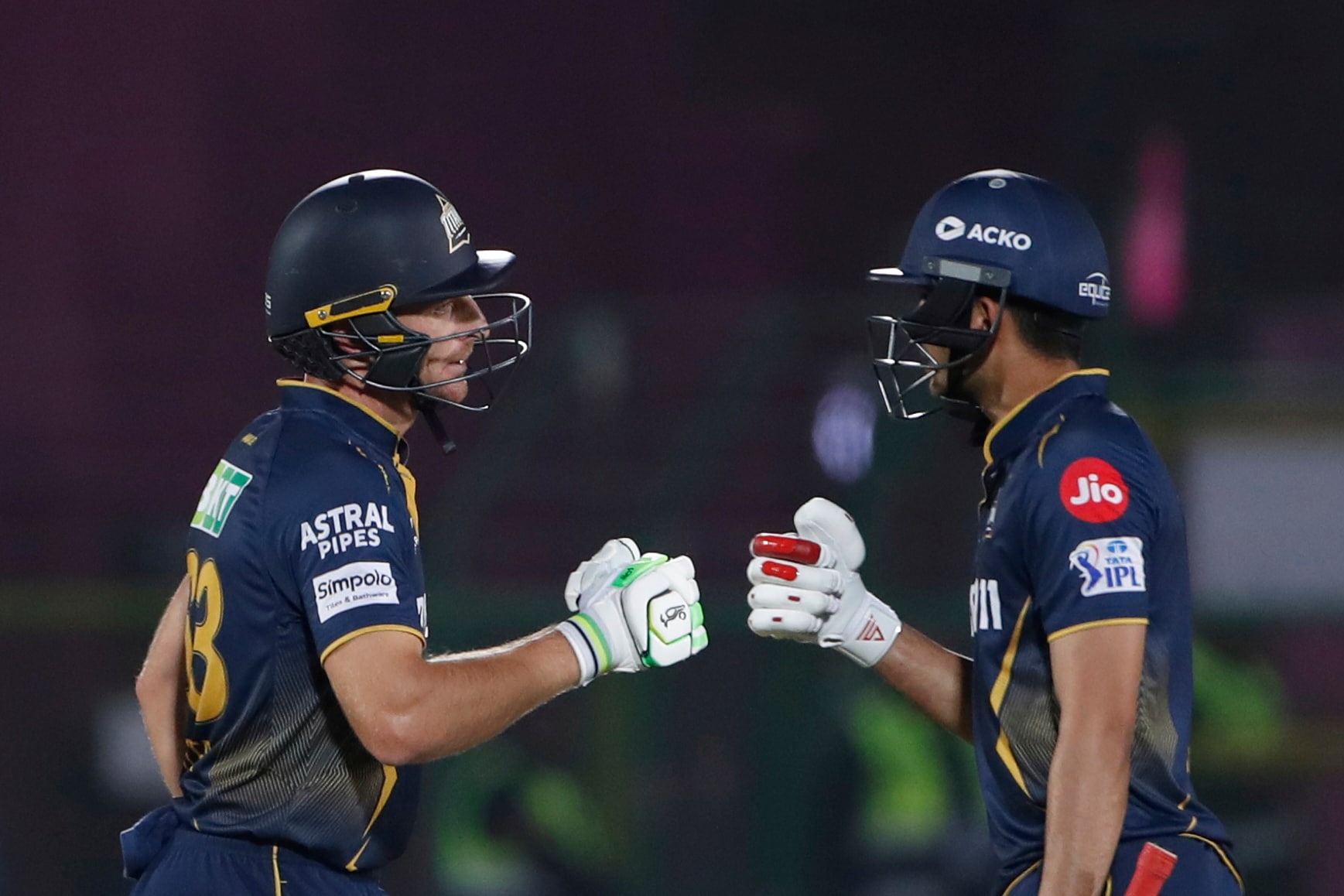 Despite the wicket of Sai Sudharsan, the orange-cap holder, GT maintained their resilience and kept their momentum thanks to Shubman Gill and Jos Buttler. (Image: AP) Despite the wicket of Sai Sudharsan, the orange-cap holder, GT maintained their resilience and kept their momentum thanks to Shubman Gill and Jos Buttler. (Image: AP)