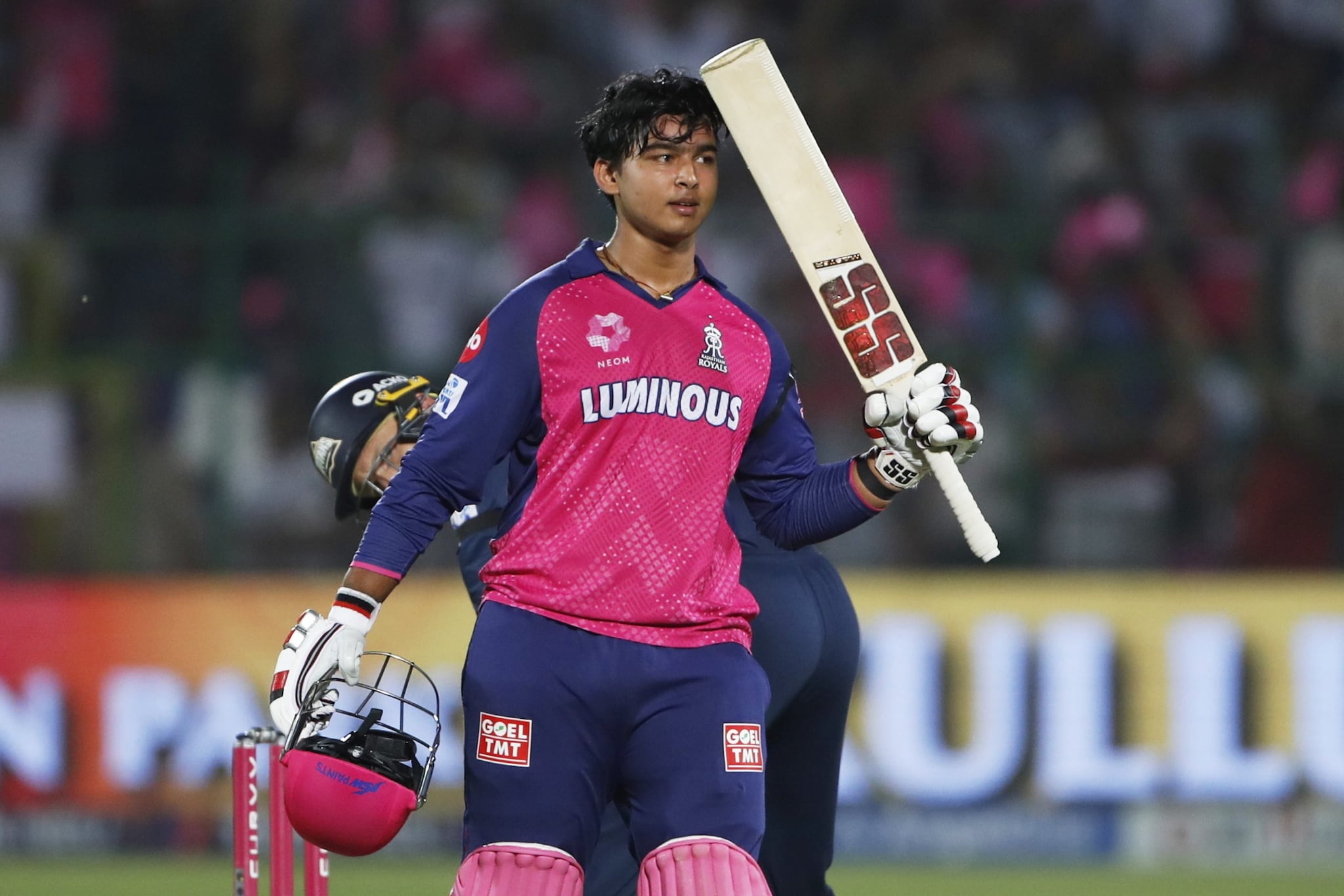 Vaibhav Suryanshi is now the youngest centurion in T20 cricket. (Image: AP) Vaibhav Suryanshi is now the youngest centurion in T20 cricket. (Image: AP)