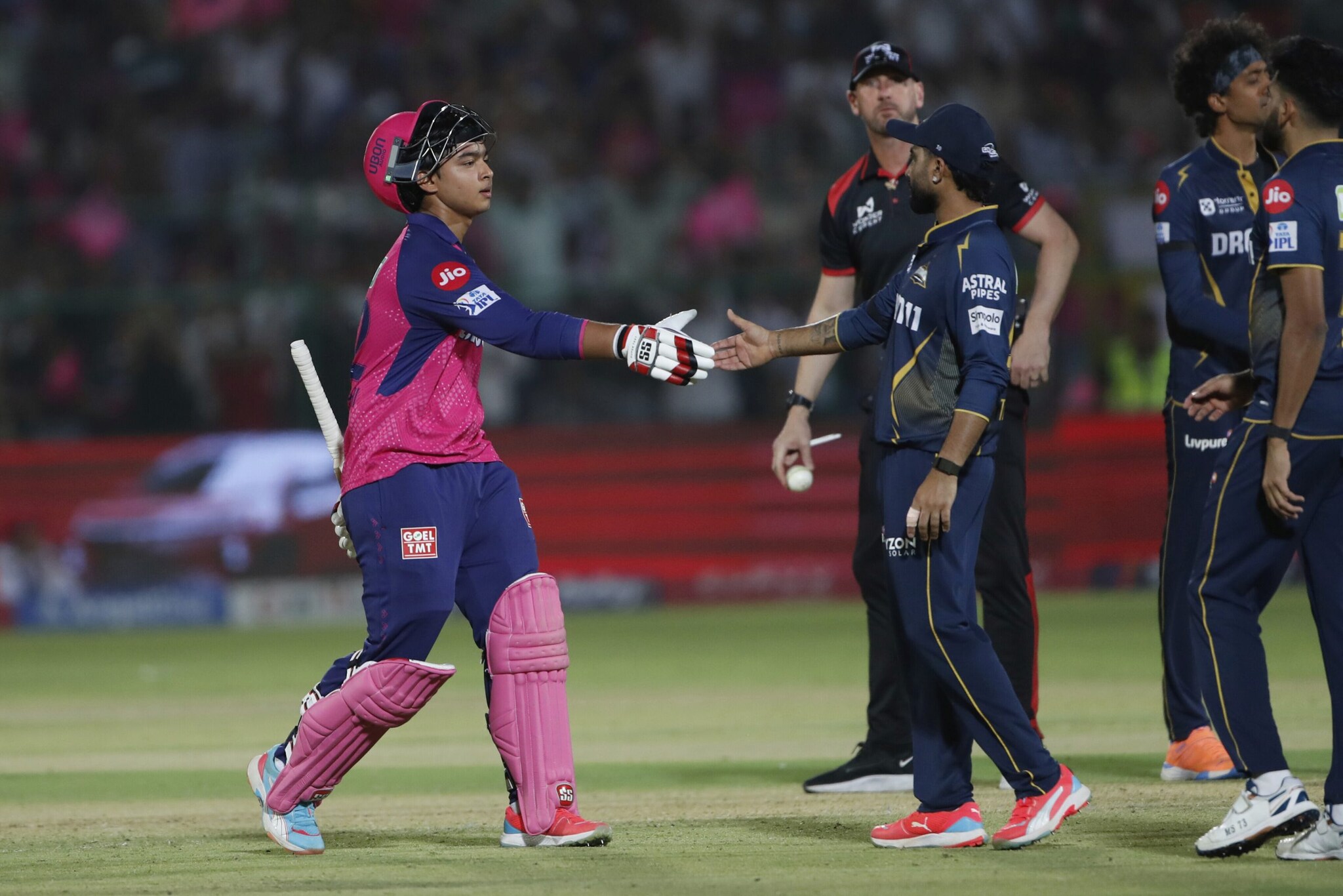 The youngster eventually fell after scoring 101 balls as he smashed seven boundaries and 11 maximums. (Image: AP) The youngster eventually fell after scoring 101 balls as he smashed seven boundaries and 11 maximums. (Image: AP)