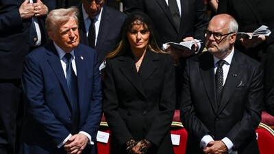 Trump Blue Donald Trump's Blue Suit At Pope Francis' Funeral Sparks Big Online ...