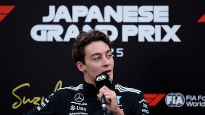  Mercedes driver George Russell (AP)