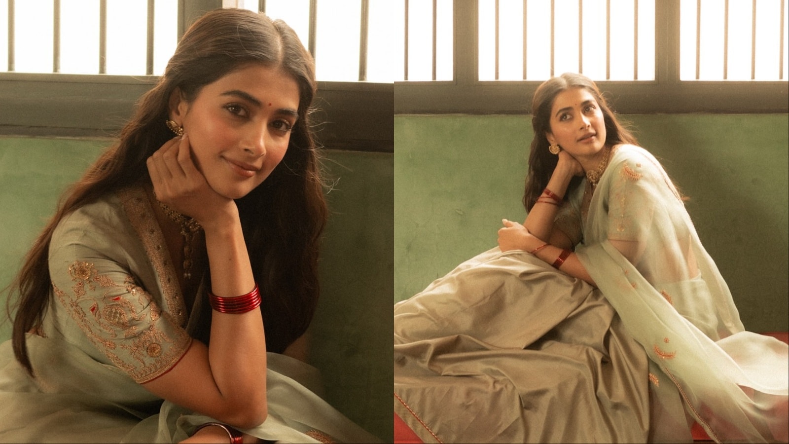 Pooja Hegde's Sage Green Saree Look Is A Beautiful Blend Of Simplicity And Glamour - News18