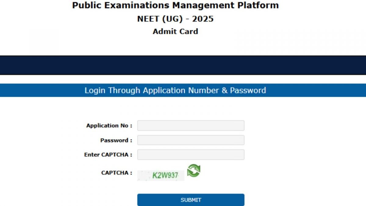 NEET UG 2025 Admit Card Released At neet.nta.nic.in, Steps To Download ...