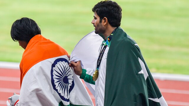 Javelin throw stars Neeraj Chopra and Arshad Nadeem (PTI)