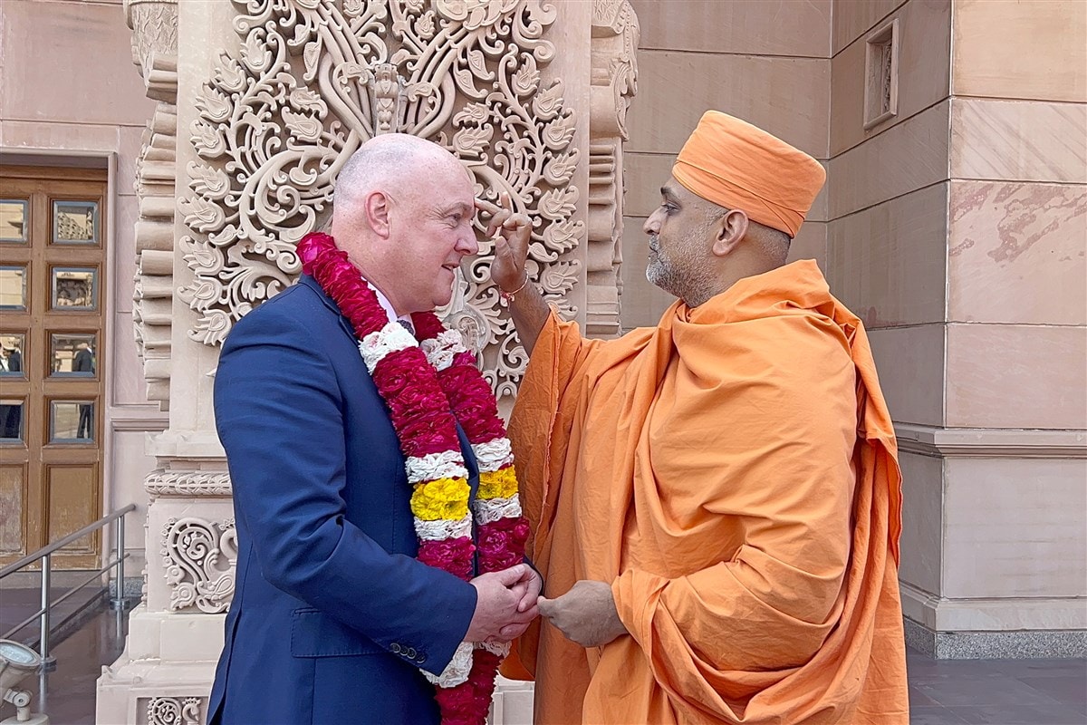 Christopher Luxon at Akshardham temple Christopher Luxon at Akshardham temple