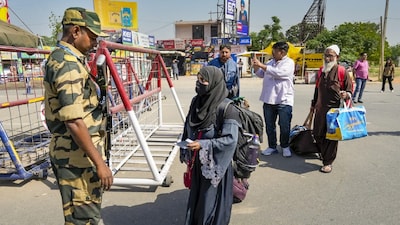 Pakistani at the Integrated Check Post at the Attari-Wagah border to move to their country, near Amritsar following the Pahalgam attack (PTI File)