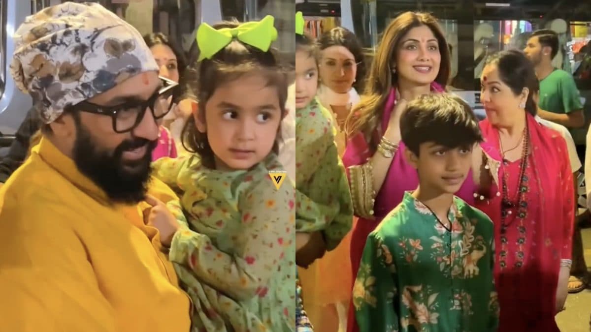 Shilpa Shetty Visits Shirdi With Raj Kundra And Kids Samisha, Viaan For Sai Baba Darshan | Watch
