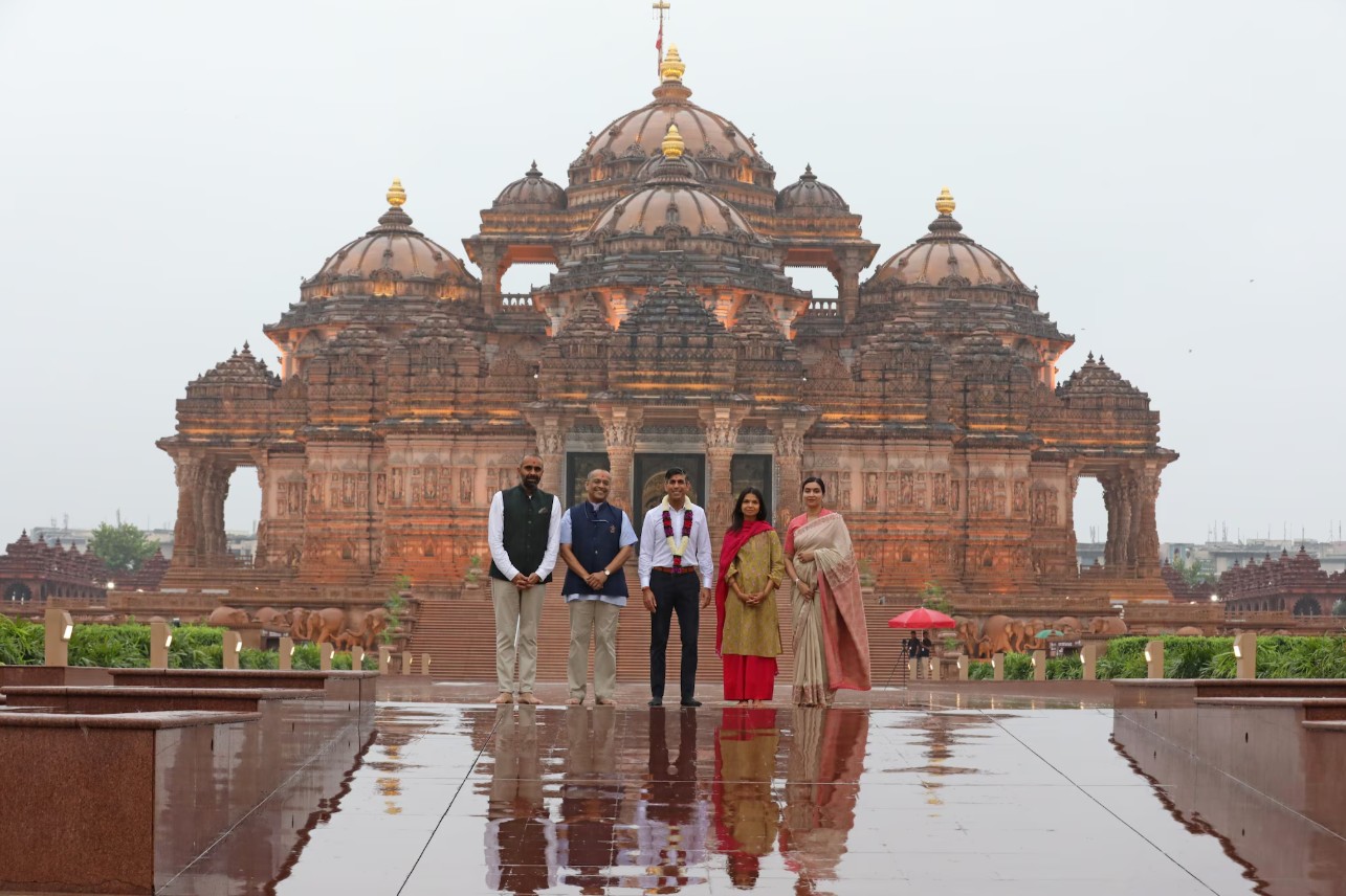Rishi Sunak at Akshardham Rishi Sunak at Akshardham