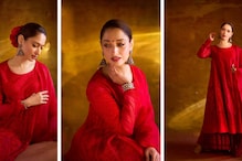Tamannaah Bhatia Radiates Power and Grace in Sindoori Red Torani Anarkali for Odela 2 Promotions Tamannaah Bhatia Radiates Power and Grace in Sindoori Red Torani Anarkali for Odela 2 Promotions