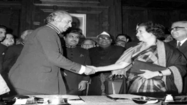 The Simla Agreement is a peace treaty signed on July 2, 1972, in Simla (now Shimla), India, by then Indian Prime Minister Indira Gandhi and Pakistani President Zulfikar Ali Bhutto. File image