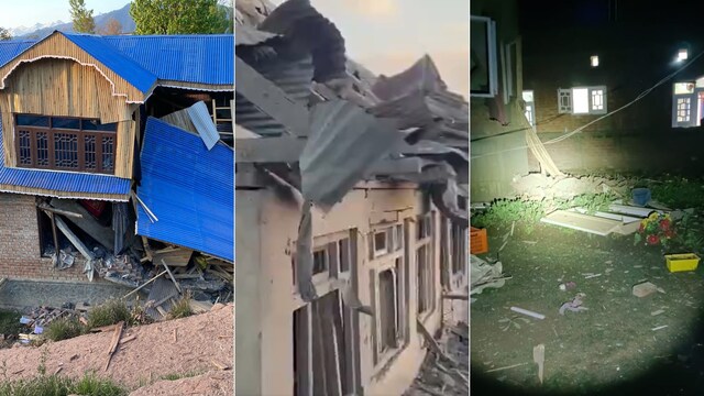 Pahalgam Terror Attack: Houses of Asif Ahmad Sheikh, Adil Ahmad Thoker, Ehsan Ul Haq, Shabir Ahmad Kuttay and Zakir Ganie demolished in Kashmir. (X/@RShivshankar)