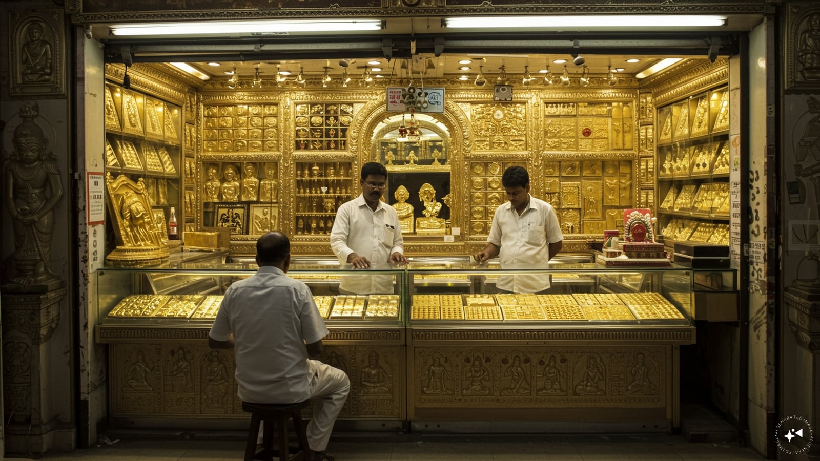 In Patna, 22K gold costs Rs 92,950 and 24K, 1,01,400. (AI generated image) In Patna, 22K gold costs Rs 92,950 and 24K, 1,01,400. (AI generated image)
