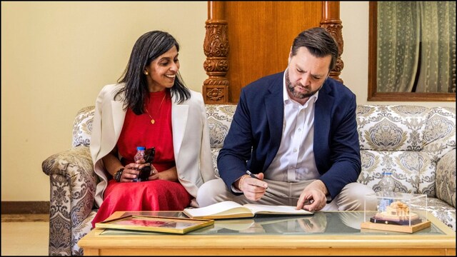 US Vice President JD Vance with Second Lady Usha Vance. (PTI)