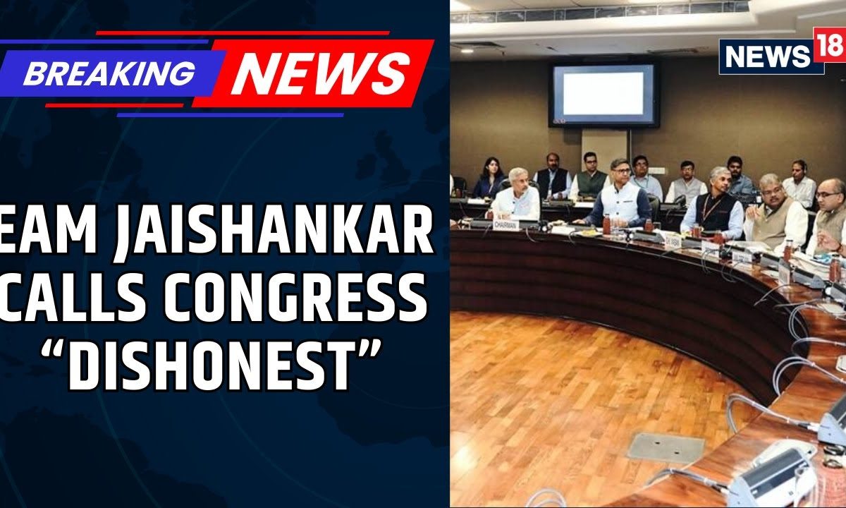 EAM Jaishankar Labels Congress ‘Dishonest’ Amid Opposition-NDA Row EAM Jaishankar Labels Congress ‘Dishonest’ Amid Opposition-NDA Row