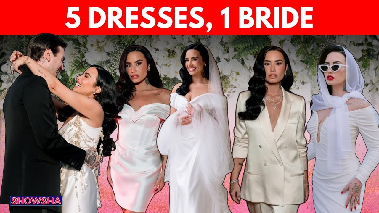 Demi Lovato Serves 5 Bridal Looks: Vivienne Westwood Gowns, Pearls & Lots Of Satin | DECODED | N18G