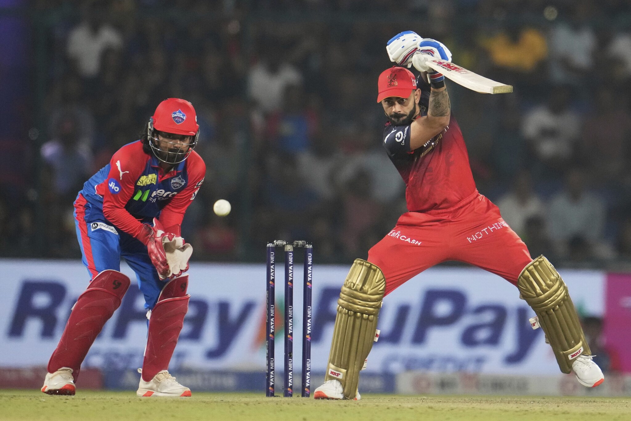 This year, Kohli has been in superb form, scoring 443 runs from 10 innings, compared to Dhoni, who has contributed 151 runs from as many innings, primarily playing the role of a finisher for his side. (AP) This year, Kohli has been in superb form, scoring 443 runs from 10 innings, compared to Dhoni, who has contributed 151 runs from as many innings, primarily playing the role of a finisher for his side. (AP)