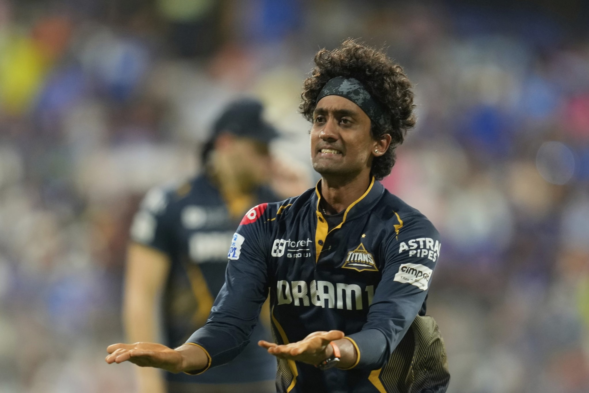 R Sai Kishore was the pick of the Gujarat Titans bowling unit by picking up the wickets of Suryakumar Yadav and Hardik Pandya. (Image: AP) R Sai Kishore was the pick of the Gujarat Titans bowling unit by picking up the wickets of Suryakumar Yadav and Hardik Pandya. (Image: AP)