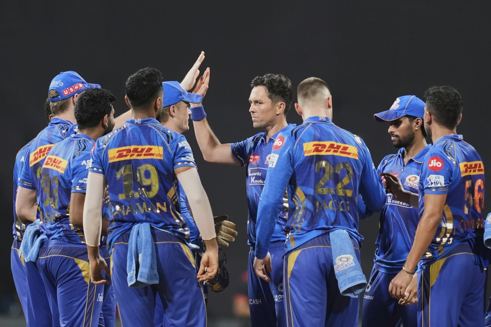 Trent Boult also played a key role chipping in with two wickets of Sai Sudarshan initially and then followed it up with Sherfane Rutherford's dismissal later on. (Image: AP) Trent Boult also played a key role chipping in with two wickets of Sai Sudarshan initially and then followed it up with Sherfane Rutherford's dismissal later on. (Image: AP)
