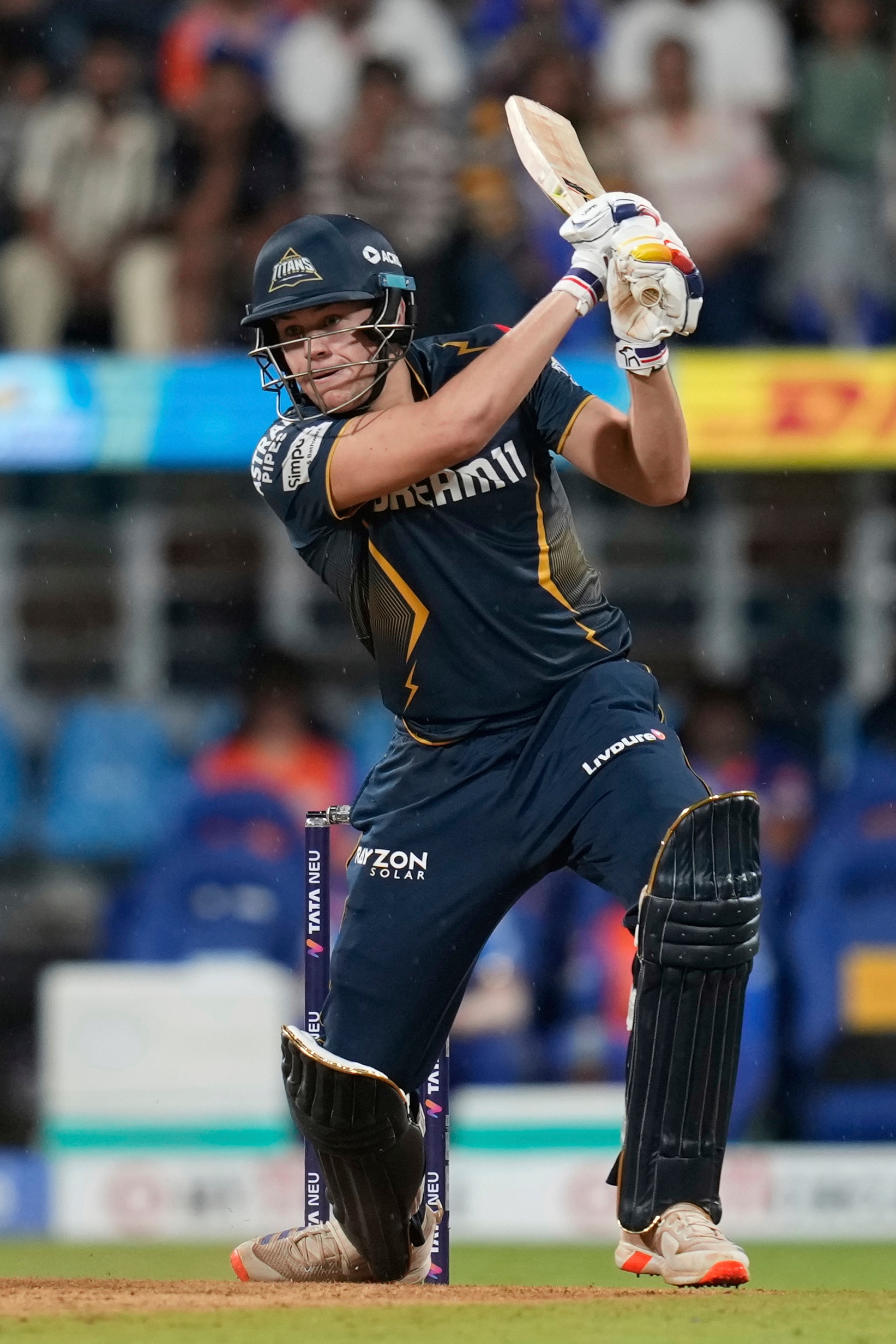 Gerald Coetzee, the former MI man clobbered one six and despite his dismissal later on, MI fumbled in the final stretch to win by three wickets. (Image: AP) Gerald Coetzee, the former MI man clobbered one six and despite his dismissal later on, MI fumbled in the final stretch to win by three wickets. (Image: AP)