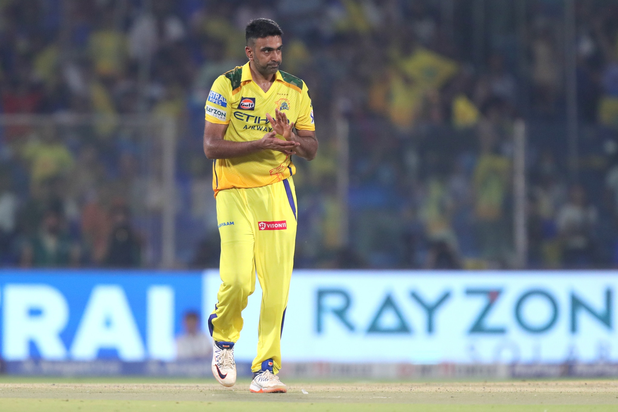 It was finally the veteran R Ashwin who removed the firecracker of a youngster, as CSK scalped three wickets in quick succession (Sportzpics) It was finally the veteran R Ashwin who removed the firecracker of a youngster, as CSK scalped three wickets in quick succession (Sportzpics)