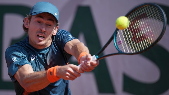 Alex De Minaur at the French Open (AP)