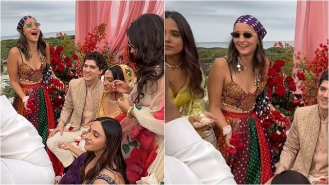 Alia Bhatt exudes happiness successful  viral video from her champion  friend's wedding successful  Spain