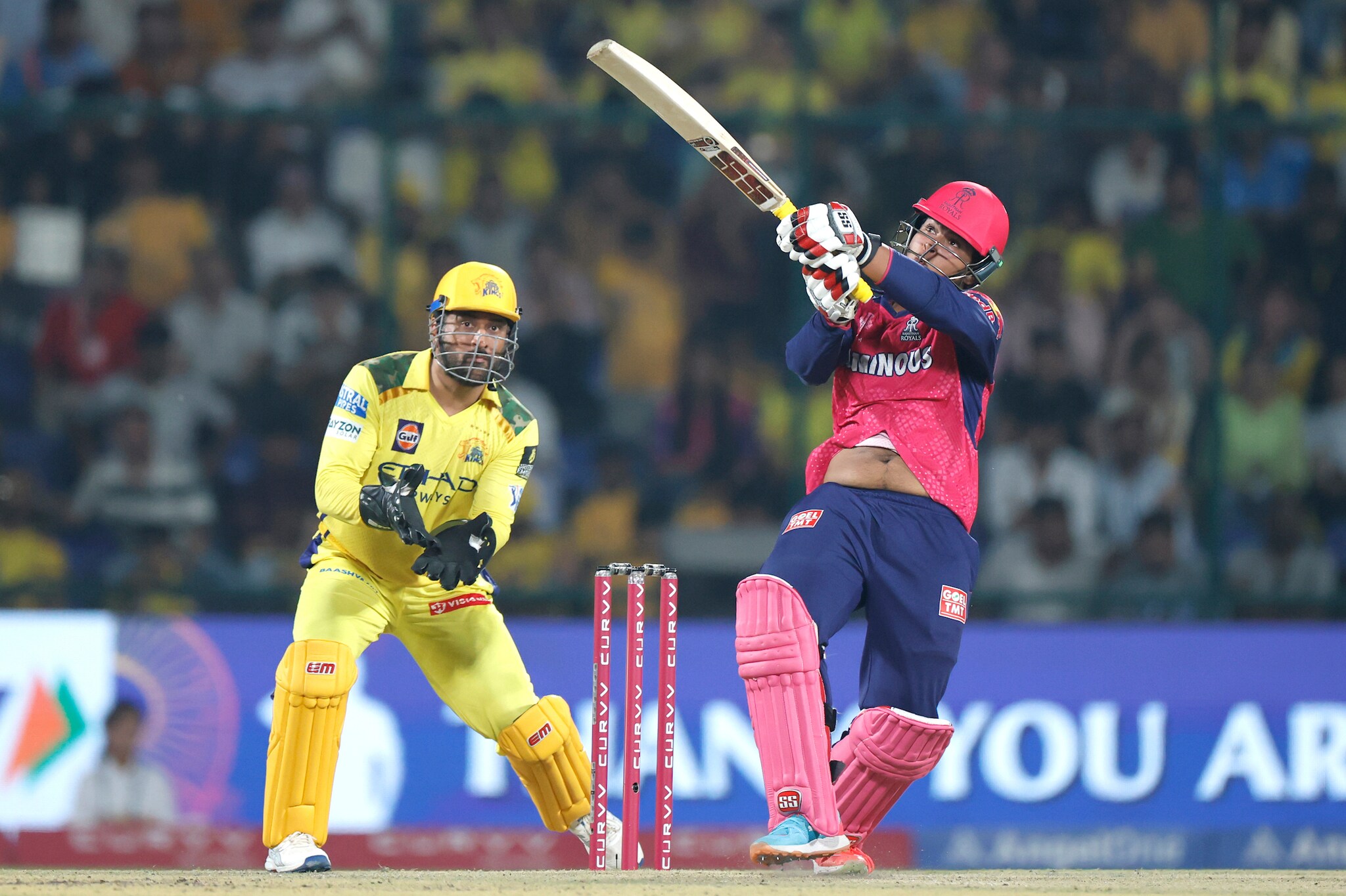 Then, it was all the Vaibhav Suryavanshi show, as the 14-year-old went berserk, hammering CSK for boundaries galore (Sportzpics) Then, it was all the Vaibhav Suryavanshi show, as the 14-year-old went berserk, hammering CSK for boundaries galore (Sportzpics)