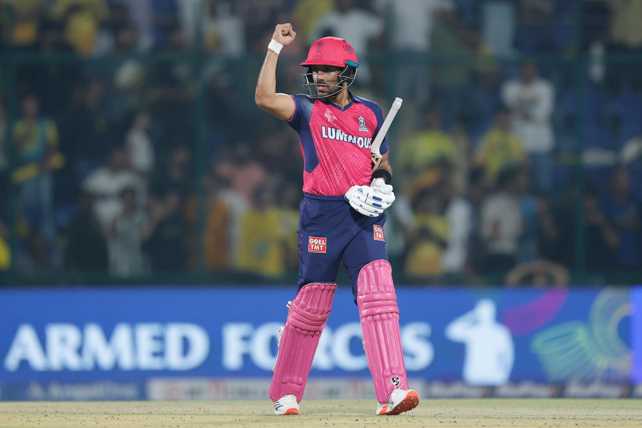 But, it was too little too late as RR, led by Dhruv Jurel, cruised to a comfortable 6-wicket win in 18.1 overs (Sportzpics) But, it was too little too late as RR, led by Dhruv Jurel, cruised to a comfortable 6-wicket win in 18.1 overs (Sportzpics)
